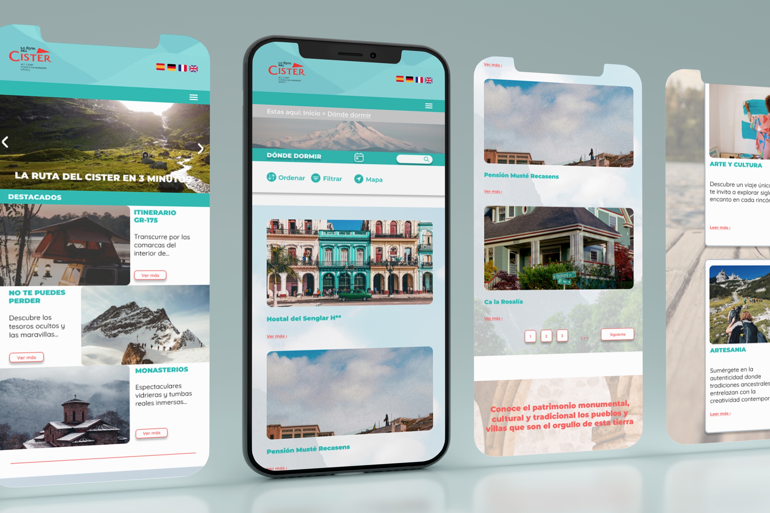 Diseño móvil adaptable de Ruta del Císter