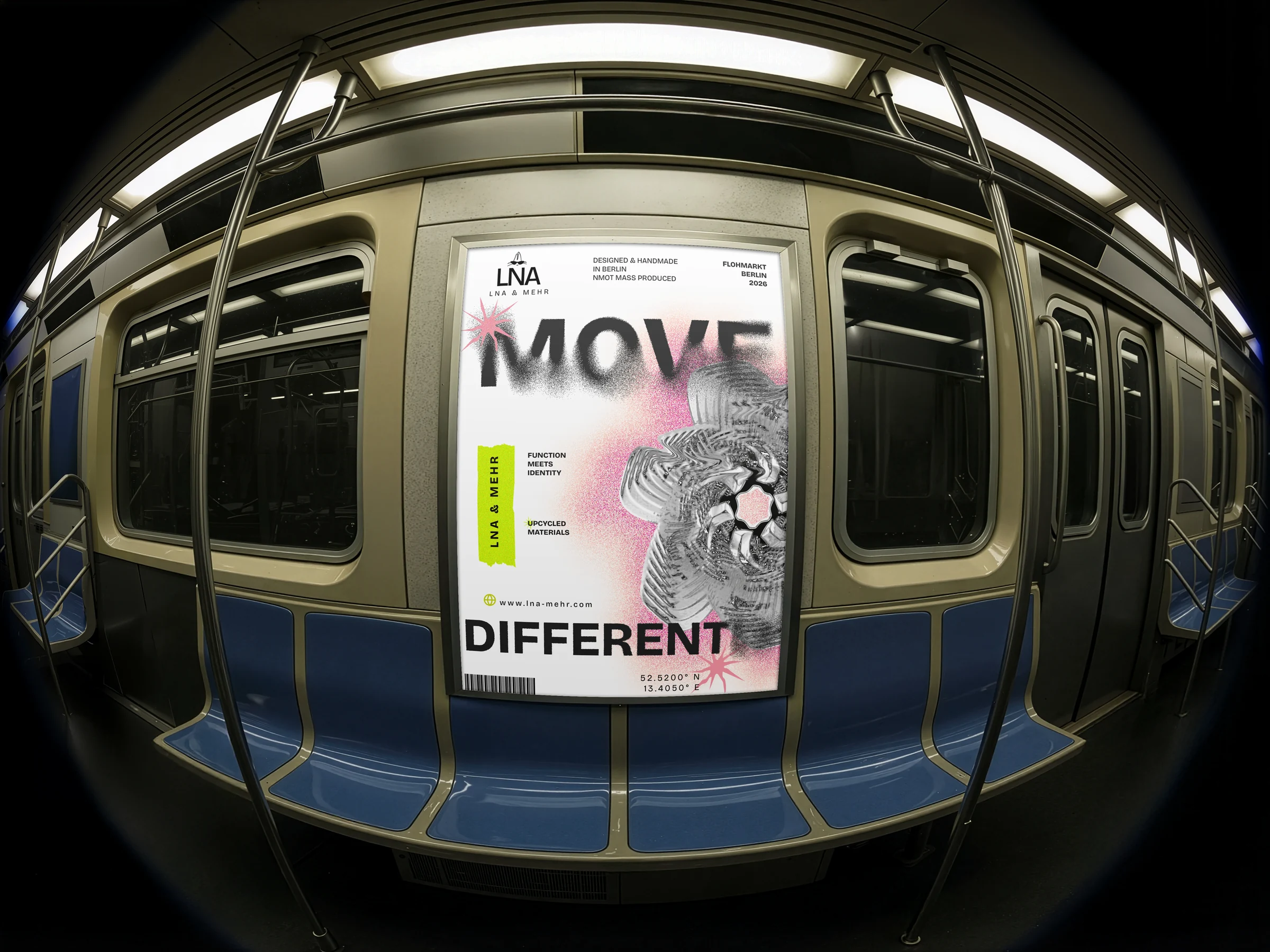 Cartel MOVE de LNA & MEHR en el metro