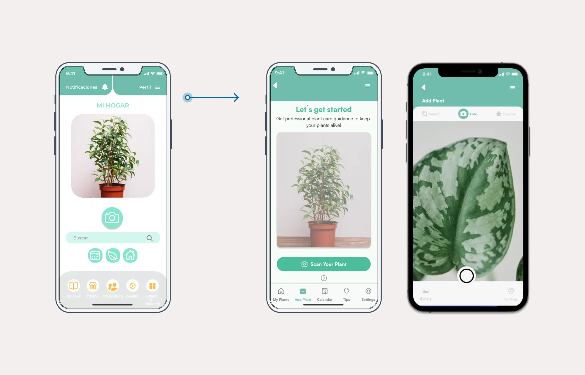 Comparativa antes y después de la iteración de Plant-Me